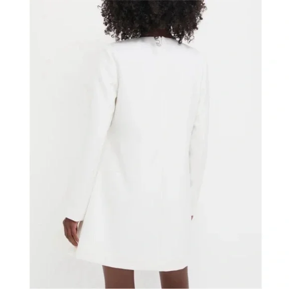 TUCKERNUCK White Crepe Blair Bow Coat Dress